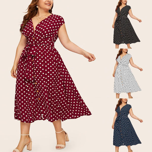 Polka Dot Belt Dress