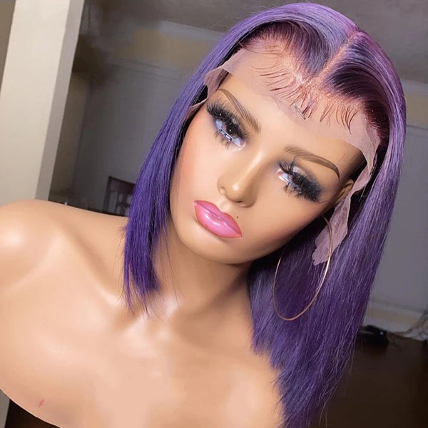 Short Human Purple Bob