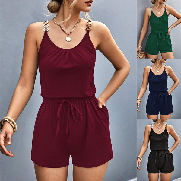 Summer Metal Strap Jumpsuit