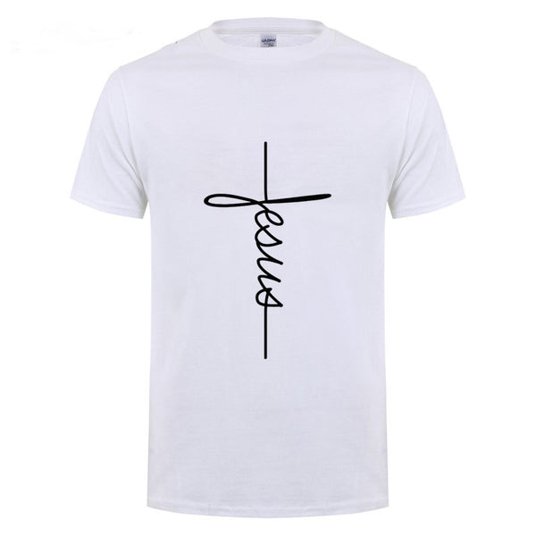 Unisex Jesus Cross T-shirt Short Sleeves