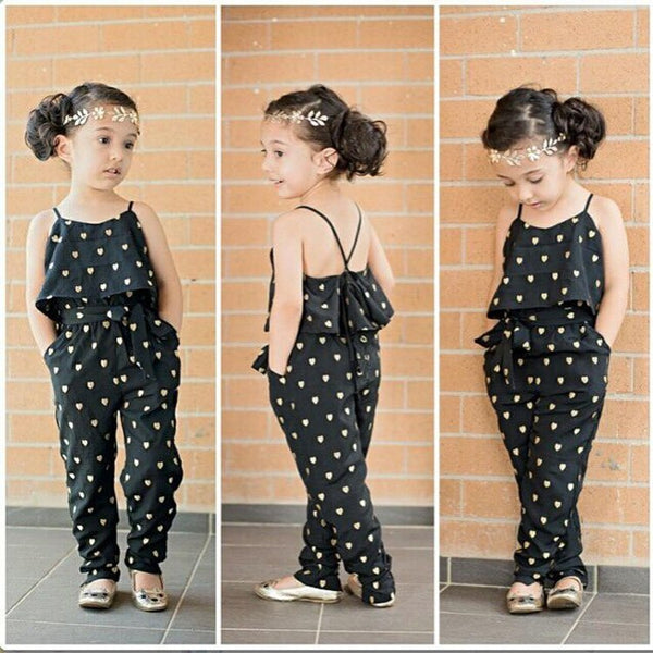 Sleeveless Polka Dot Strap Jumpsuit