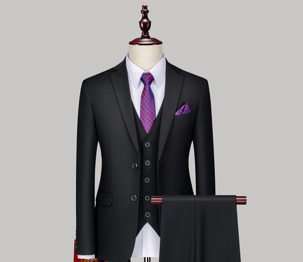 Men's Three- Piece Fashionable Suit